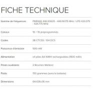 Talkie walkie Midland G9 PRO Mimetic - écran LCD, antenne optimisée et 8 nouveaux canaux PMR446_2