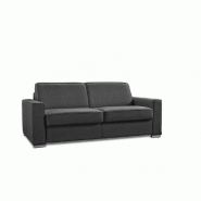 Canapé express premium 120 cm - sommier à lattes Renatonisi - matelas Bultex - microfibre gris graphite_2