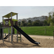 Structure de jeu Bosco 2 JPV-B02 - design cabane, matériaux résistants et conformes EN1176-1:2017_2