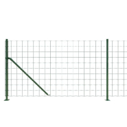 Vidaxl clôture en treillis métallique avec bride vert 1,1x25 m 154186_2