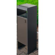 03.061.1.Sn - Poubelle urbaine simple avec cendrier - Zano - Structure en acier ou inox, 52L_2