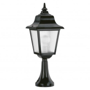 Borne classique décorative ROB IP43 - E27 - style rustique - finition verre gelé - hauteur 592 mm - noir ou blanc_2