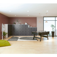 Casier ouvert 4, 6, 9 ou 12 cases - CUBIK - Structure mélaminée double face - Norme PEFC_2