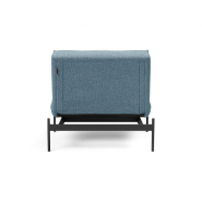 Fauteuil-lit design Splitback de Innovation Living - Convertible 90x115 cm - Tissu Mixed Dance Light Blue - Pieds acier noir mat_2