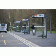 Abri bus cirrus standard / structure en acier / bardage en verre trempé et verre sécurit / 365 x 145 cm_2