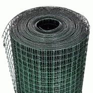 Vidaxl grillage acier galvanisé et revêtement en pvc 25 x 1 m vert 140439_2