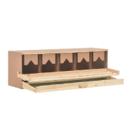 Vidaxl pondoir 5 compartiments 117x33x38 cm bois de pin massif 170660_2