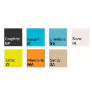 Chaise de conférence sur roulettes avec tablette de travail et espace de rangement - Frill - Monocoque en polypropylène et pivotement à 360°_2