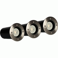 Lot de 3 spots extérieurs ronds enterrables - GU10 5W 380lm - IP67 - Inox 316 - Blanc chaud 3000K_2