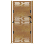 Vidaxl portail de jardin 105x180 cm acier corten conception de carré 153200_2