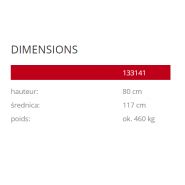 Jardinière Genewa 133141 - Komserwis - Béton sablé ou peint - Hauteur 80 cm_2