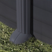 Piscine ovale en acier 6,34m x 3,99m x H 1,32m - gris anthracite - filtration à sable - renforts apparents_2