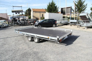 Remorque plateau roues dessous LIDER - PTAC : 2500 kg - 2 essieux freinés - 406 x 215 cm - Reference -HA752513-5 + CAP_2