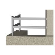 Clôture en aluminium - Roy - soudé - lisses en aluminium sur-mesure avec poteaux 40x40 mm_2