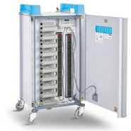 Chariot de recharge UniCabby - 20 ou 32 appareils jusqu'à 14'' - Stockage sécurisé et ergonomique_2