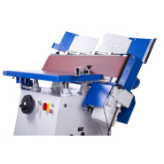 Machine de ponçage des chants avec console d'alimentation intégrée