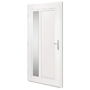 Vidaxl porte d'entrée blanc 108x208 cm pvc 3157096_2