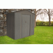 Abri de jardin en métal - aspect bois vieilli 64 - 2,43 m² - gris_2