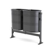 Corbeille de rue Barcelona - acier robuste - 35L à 220L avec options de tri et traitement anticorrosion_2