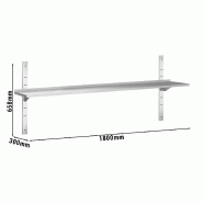 Etagères murales en inox 1 niveau Profondeur 300 mm - 1800_2