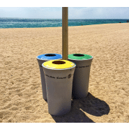 Poubelle tri sélectif IRIS M PA687M - polyéthylène rotomoulé - résistante et anti-vandalisme_2