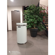 Poubelle en acier galvanisé pour tri des déchets, papiers et emballages