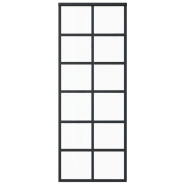 Vidaxl porte coulissante et quincaillerie verre esg/aluminium 76x205cm 3081956_2