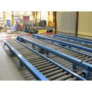 Convoyeur à rouleaux plastiques ou acier - droit ou courbe - largeur variable pour transport de charges lourdes et légères_2