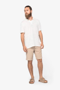 Bermuda écoresponsable homme en lyocell et lin - Réf : NS720 - Disponible en plusieurs tailles et couleurs_2