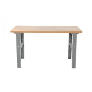 Etabli à hauteur réglable - Largeur 1600 et 2000 mm - Profondeur 800 mm - Hauteur 740 à 1100 mm - Plateau en médium, chêne, Aluzink, vinyl ou laminé - Capacité 500 Kgs_2