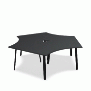 Bureau bench 3 personnes Ogi A - MDD. - Noir, Anthracite_2