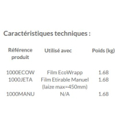 Dérouleur de film étirable manuel Ecowrapp idéale pour filmer les palettes - Réf 1000ECOW_2