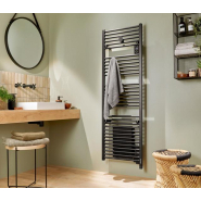 Radiateur sèche-serviettes connecté Doris avec soufflerie 1750W Noir - Atlantic - 851243_2