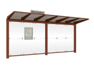 Abri Venise - Toiture en polycarbonate, poteaux en acier, options de bardage en verre sécurisé_2