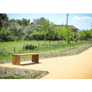 Banc public Gavarres UM311R - acier Corten, lattes en pin traité classe IV, visserie inox_2
