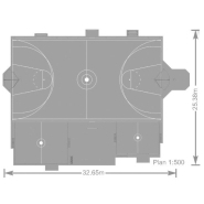 Terrain multisport Arena San Francisco 8019763 - Hags - Bleu avec scellement béton_2