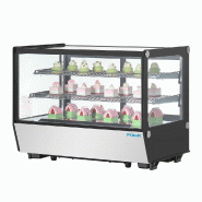Vitrine de comptoir positive Série G carrée noire 160L - Polar - PG004_2