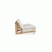 Canapé convertible futon ROOTS - Pin naturel - Coloris naturel - Couchage 140x200 cm - Réglable 3 positions - Marque KARUP_2
