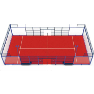 Terrain de Padel 'PANORAMIC' - 108 mètres de tube de 120 x 60 x 2 mm - 14 unités de 1 x 2 mètres de cadres grillagés_2