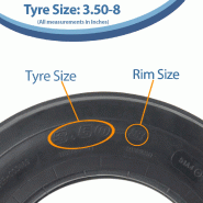 3.50-8 Haybob Rake Turner Tyre 4 ply Journey H8023 Tire 195kgs 51 A4 - 20km/h_2