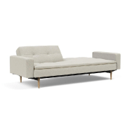 Canapé design Dublexo Styletto convertible lit 115x210 cm - Pieds chêne naturel - Tissu Mixed Dance Natural_2