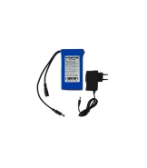 Porte menu métal sur pied en bois pour 4 feuilles A4 avec option LED et batterie 9 800 mAh - Référence : LSTF64LED-BA98_2
