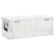 Vidaxl boîte de rangement argenté 70x31x27 cm aluminium 152250_2