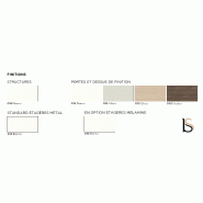 Armoire basse Pigreco - MARTEX. - Blanc pastel, Noyer Canaletto_2