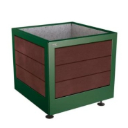 Bac à Palmier en chêne certifié PEFC - SILAOS - 2 dimensions disponibles - Châssis en acier peint sur galva_2