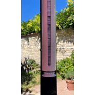 Distributeur de cendriers de poche clic-clac - acier inoxydable - contenance 68 unités - fixation murale ou sur poteau_2