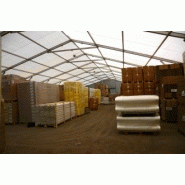 Entrepôt modulaire de stockage / structure en aluminium et acier / toiture en PVC / ancrage au sol avec platine / système d'éclairage / système de chauffage_2