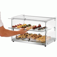 Vitrine neutre à poser - 2 niveaux - 550 mm - Inox et verre  | Bartscher - 700356_2