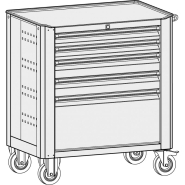 Chariot d'atelier Akaze avec roues - 5 modèles disponibles - Dimensions et équipements personnalisables_2