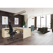 Bureau de direction robuste et de qualité - XENION - fabrication française en bois mélaminé PEFC_2